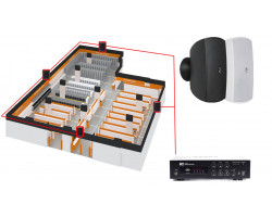 Акустическая система для магазина 4 настенных колонки AUDAC ATEO4